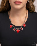 Mutual Affection - Red Heart Necklace Paparazzi