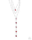 Valiant Valentine - Red Heart Necklace Paparazzi