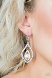 Breaking Glass Ceilings - White Pearl Earrings Paparazzi