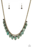 Vintage Gardens - Brass Necklace Paparazzi