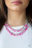 Pebble Pioneer - Pink Necklace Paparazzi
