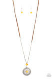 Where No MANDALA Has Gone Before - Yellow Necklace Paparazzi