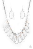 Double OVAL-time - Brown Necklace Paparazzi