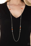 Teasingly Trendy - Orange Necklace Paparazzi