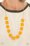 Hello, Material Girl - Orange Necklace Paparazzi
