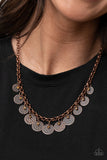 Delightfully Dappled - Copper Necklace Paparazzi