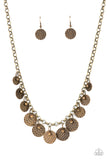 Delightfully Dappled - Brass Necklace Paparazzi
