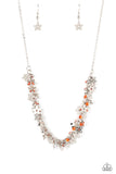 Fearlessly Floral - Orange Necklace Paparazzi