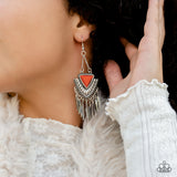 Shady Oasis - Orange Earrings Paparazzi