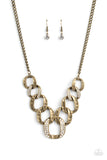 Bombshell Bling - Brass Necklace Paparazzi