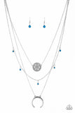 Lunar Lotus - Blue Necklace Paparazzi