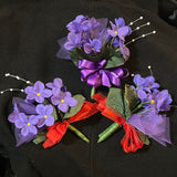 African Violet with Red Ribbon