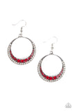 Demanding Dazzle Red Earrings Paparazzi