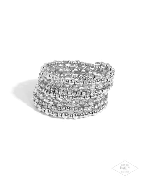 ICE Knowing You - Silver Coil Infinity Wrap Bracelet