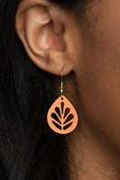 LEAF Yourself Wide Open - Orange Earrings Paparazzi