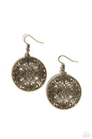 Dubai Décor - Brass Earrings Paparazzi