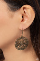 Dubai Décor - Brass Earrings Paparazzi