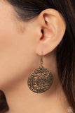 Dubai Décor - Brass Earrings Paparazzi