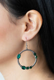 Glamorous Garland - Green Earrings Paparazzi