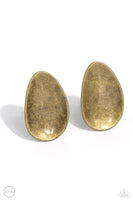 âIn PLAINS Sight - Brass Clip Earrings Paparazzi