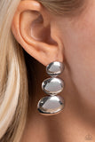 Futuristic Fantasy - Silver Earrings Paparazzi