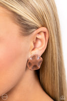 âDestination Unknown - Copper Clip On Earrings Paparazzi