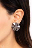 Destination Unknown - Black Clip On Earrings Paparazzi