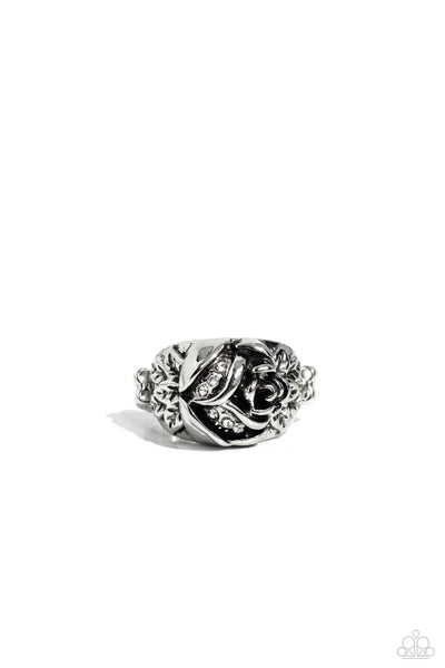 Rose Garden Refinement - White Ring Paparazzi