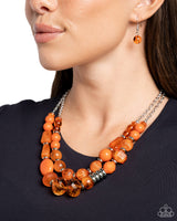 Pina Colada Paradise - Orange Necklace Paparazzi