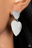 Cowgirl Crush - Silver Heart Earrings Paparazzi