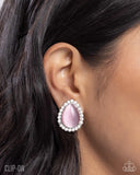 âDownright Demure - Pink Clip Earrings Paparazzi