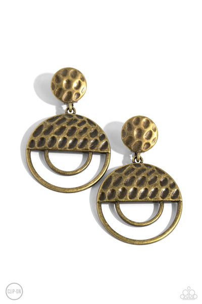 Southern Souvenir - Brass Earrings Paparazzi