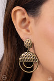 Southern Souvenir - Brass Earrings Paparazzi