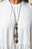 Knotted Keepsake - Orange Necklace Paparazzi