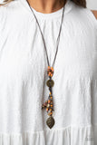 Knotted Keepsake - Orange Necklace Paparazzi