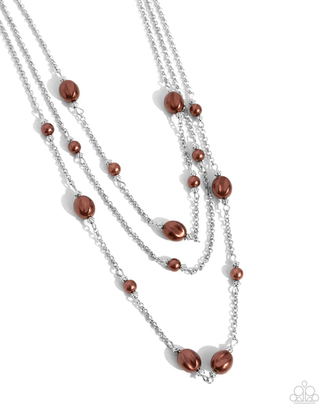 Pearlicious Pop - Brown Necklace Paparazzi