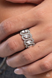 Staggering Sparkle - White Ring Paparazzi