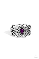 Beautifully BEAD-azzled - Purple Ring Paparazzi