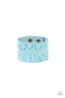 Rosy Wrap Up - Blue Bracelet Paparazzi