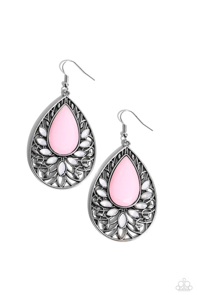 Floral Fairytale - Pink Earrings Paparazzi