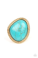 Take the High RODEO - Gold & Turquoise Ring Paparazzi