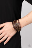 Studded Sensation - Brass Wrap Bracelet Paparazzi