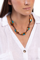 Outback Epic - Multi-Colored Wooden Necklace Paparazzi