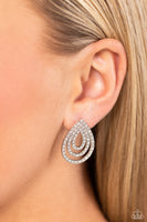 Red Carpet Reverie - White Earring Paparazzi