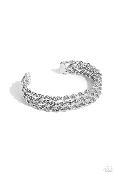 Pit Crew - Silver Men's Bracelet Paparazzi