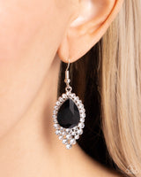 Glorious Glimmer - Black Earrings Paparazzi