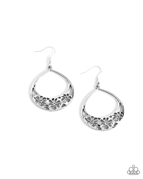 Island Ambrosia - Silver Earrings Paparazzi