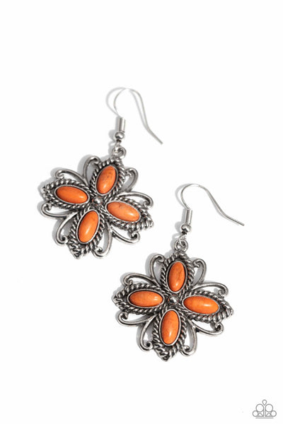 Badlands Ballad - Orange Earrings Paparazzi