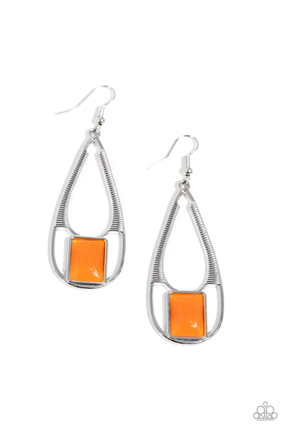 Adventure Story - Orange Earrings Paparazzi