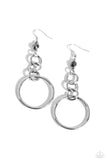 Glitzy Gesture - Silver Earrings Paparazzi